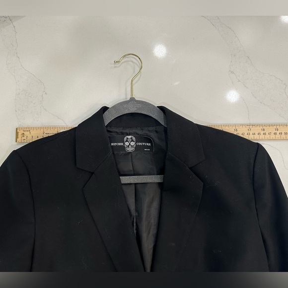 PRICE REDUCED! Hipchik Crystal Loved Blazer - Black Sz L - Picture 9 of 13